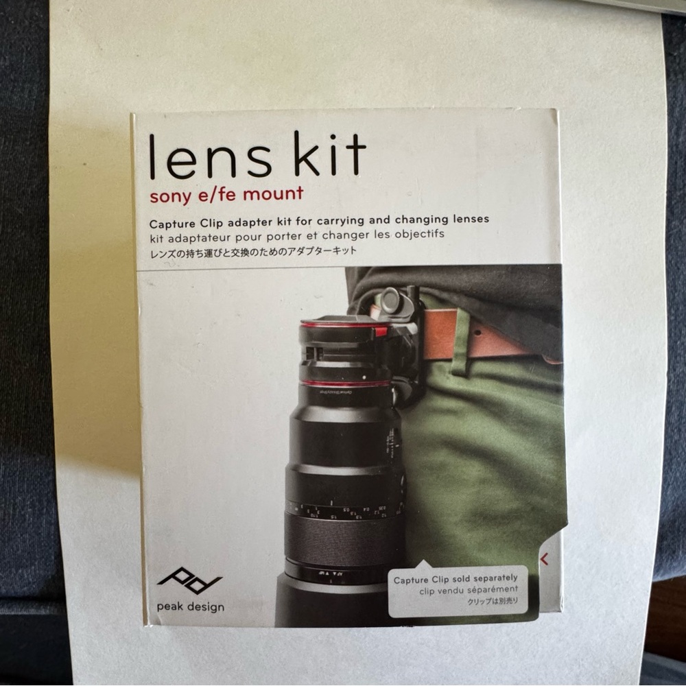 Peak Design Lens Kit Sony e/fe Mount NWT